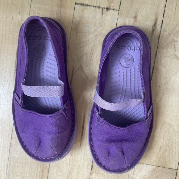 Crocs Girls' Sandal‎ Shoes Size C9 Purple Cabo Mary Jane PS - Picture 4 of 8